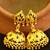 golden meena jhumka earrings