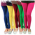 Multicolor plain lycra leggings combo