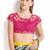 Pink net embroidered readymade blouse