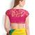 Pink net embroidered readymade blouse