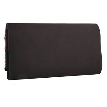 Embellished Matte Black Clutch Handbag 2