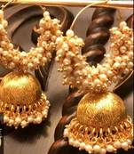 Kundan Royal Gold Plated Pearl Danglers