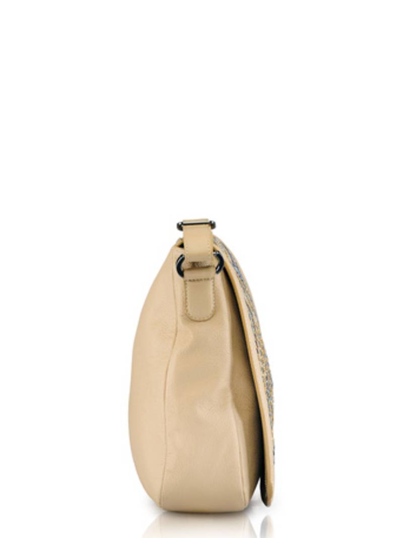 Phive Rivers-Elle, Genuine Leather Women Sling Bag with colour : "Beige"