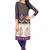 Blue silk crepe printed semi stitched kurti