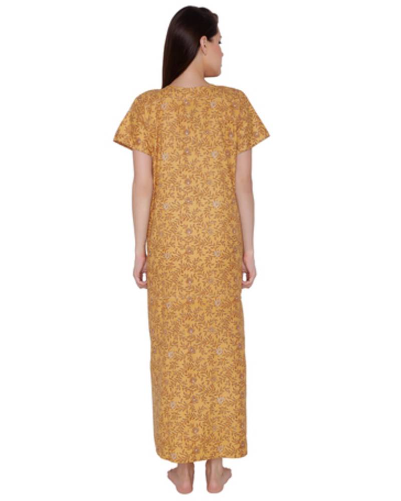 Yellow casual cotton nightwear Jazzup 1241074