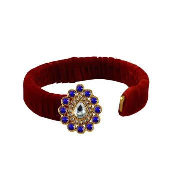 Red Stone Brass Bangle 2