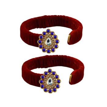 Red Stone Brass Bangle 2