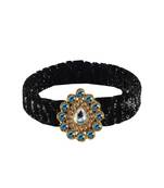 Black Stone Brass Bangle