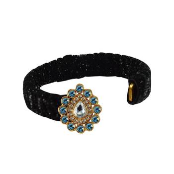 Black Stone Brass Bangle 2