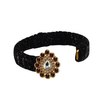 Black Stone Brass Bangle 2
