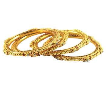 Golden Gold Platted  Brass Bangle 1