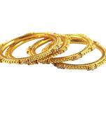 Golden Gold Platted  Brass Bangle