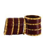 Maroon Plain Acrylic-Brass Bangle