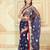 Superbbb Blue  Net Saree with Unstitched Blouse