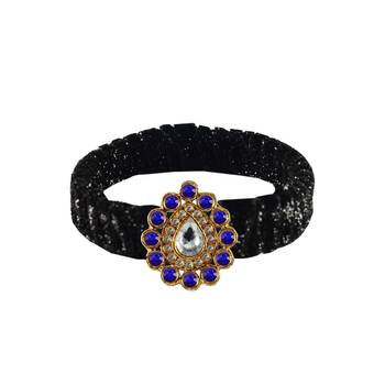 Black Stone Brass Bangle 1