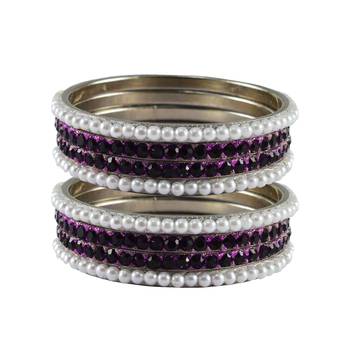 Multi Stone Brass Bangle 1