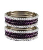 Multi Stone Brass Bangle