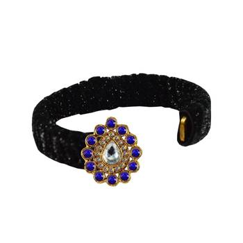 Black Stone Brass Bangle 2