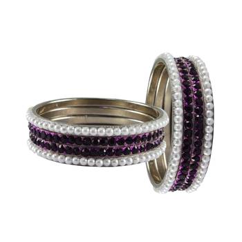 Multi Stone Brass Bangle 2