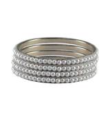 White Moti Brass Bangle