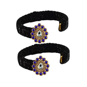 Black Stone Brass Bangle 2