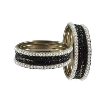 Multi Stone Brass Bangle 2