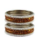 Multi Stone Brass Bangle