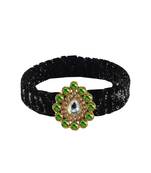 Black Stone Brass Bangle