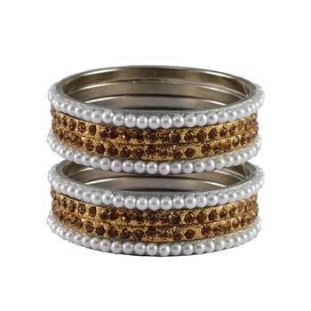 Multi Stone Brass Bangle 1