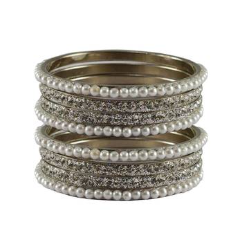 Multi Stone Brass Bangle 1