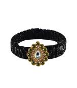 Black Stone Brass Bangle
