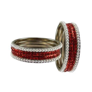 Multi Stone Brass Bangle 2