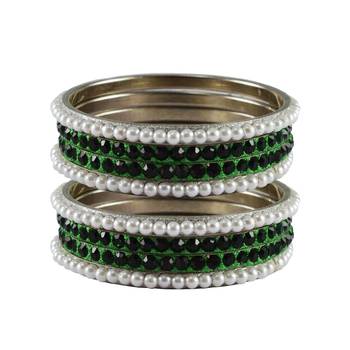 Multi Stone Brass Bangle 1