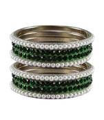 Multi Stone Brass Bangle