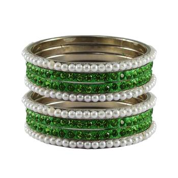 Multi Stone Brass Bangle 1