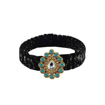 Black Stone Brass Bangle 1