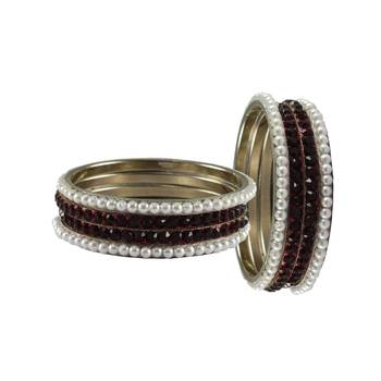 Multi Stone Brass Bangle 2