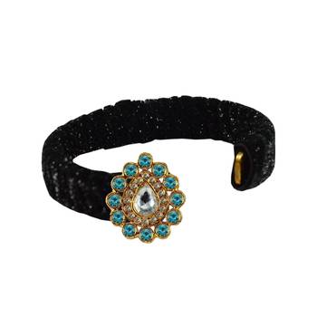 Black Stone Brass Bangle 2