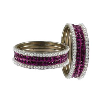 Multi Stone Brass Bangle 2