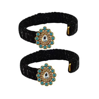 Black Stone Brass Bangle 2