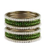 Multi Stone Brass Bangle