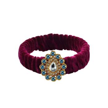 Dark Rani Stone Brass Bangle 1