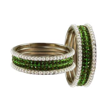 Multi Stone Brass Bangle 2