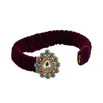 Dark Rani Stone Brass Bangle 2