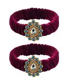 Dark Rani Stone Brass Bangle
