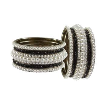 White Moti Brass Bangle 2