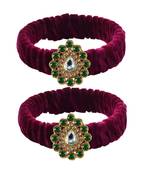 Dark Rani Stone Brass Bangle