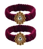 Dark Rani Stone Brass Bangle