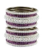 White Moti Brass Bangle