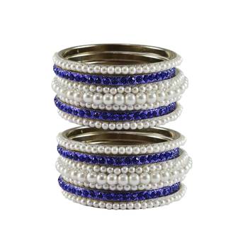 White Moti Brass Bangle 1